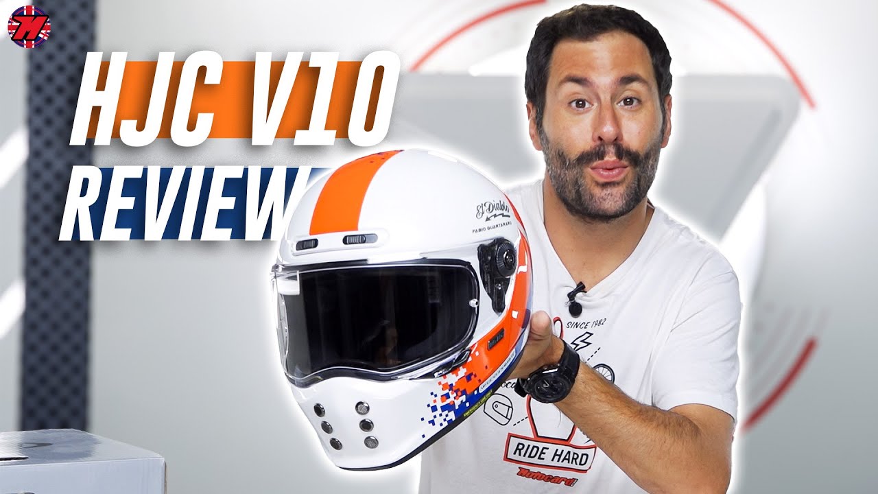 HJC V10 Motorcycle Helmet Review 🥸 Cafe Racer with the Best MATERIALS