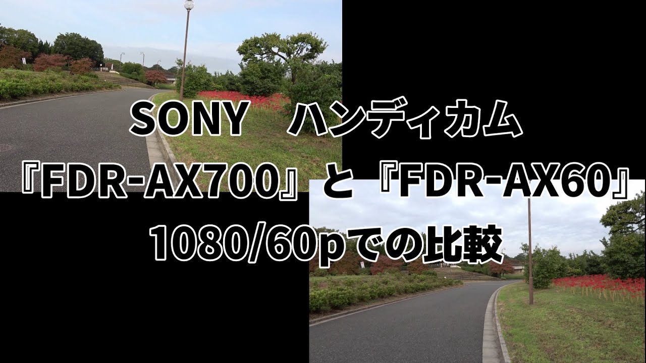SONY ハンディカム『FDR-AX700』と『FDR-AX60』を1080/60p比較してみました