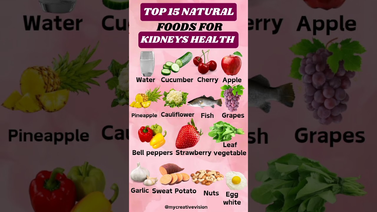 Top 15 foods for kidney health. #kidney #kidneyhealth #food