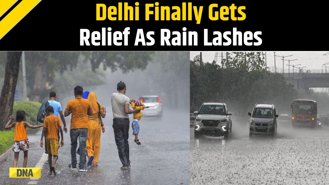 Delhi News: Heavy Rain Lashes Delhi, Brings Relief From Sultry Weather | Delhi Rains