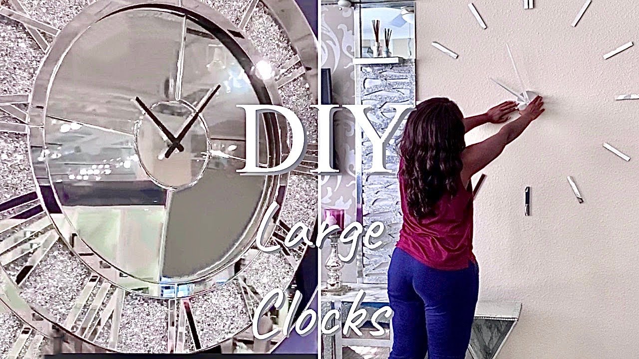 DIY LARGE LIVING ROOM CLOCKS! HOW TO ON A BUDGET!