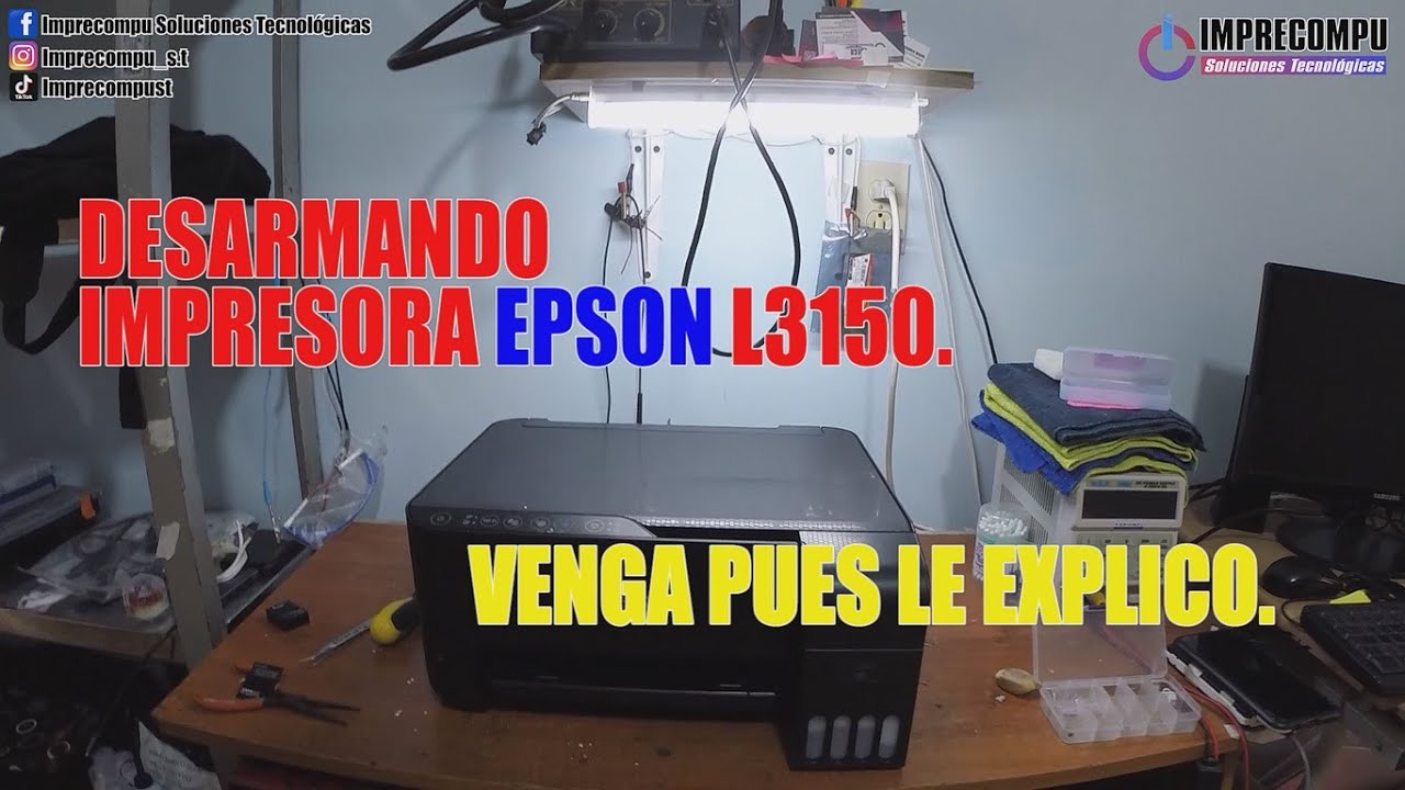Como desarmar impresora EPSON L3150 - how to disassemble the epson l3150 printer.