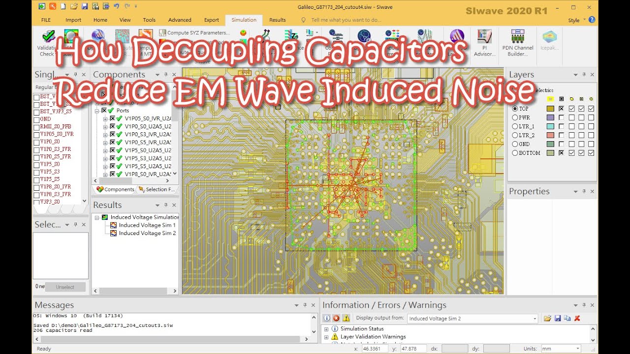 How Decoupling Capacitors Reduce EM Wave Induced Noise