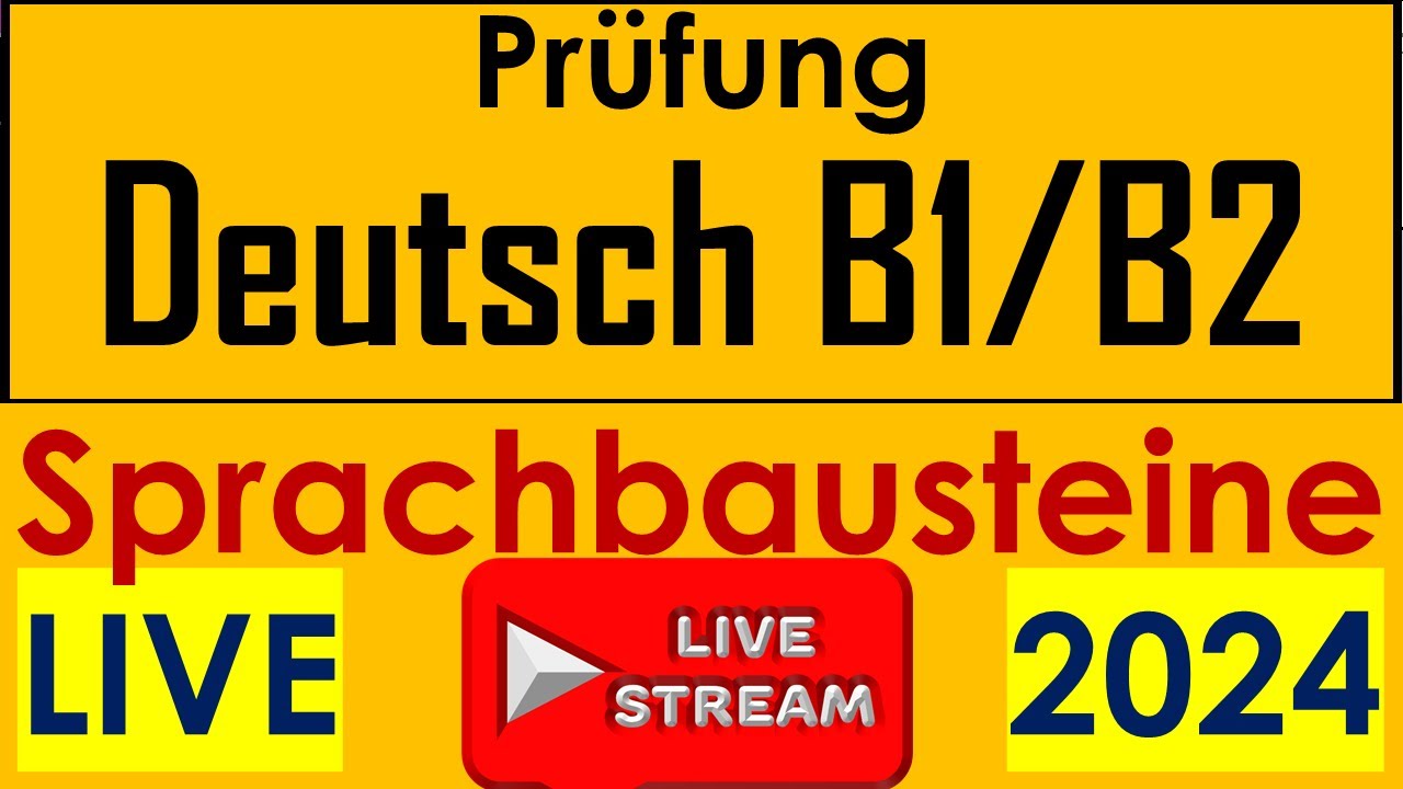 B1/B2 Sprachbausteine | telc B2 | DTB B2 | B2- Grammatik | Live am 14.05.2024