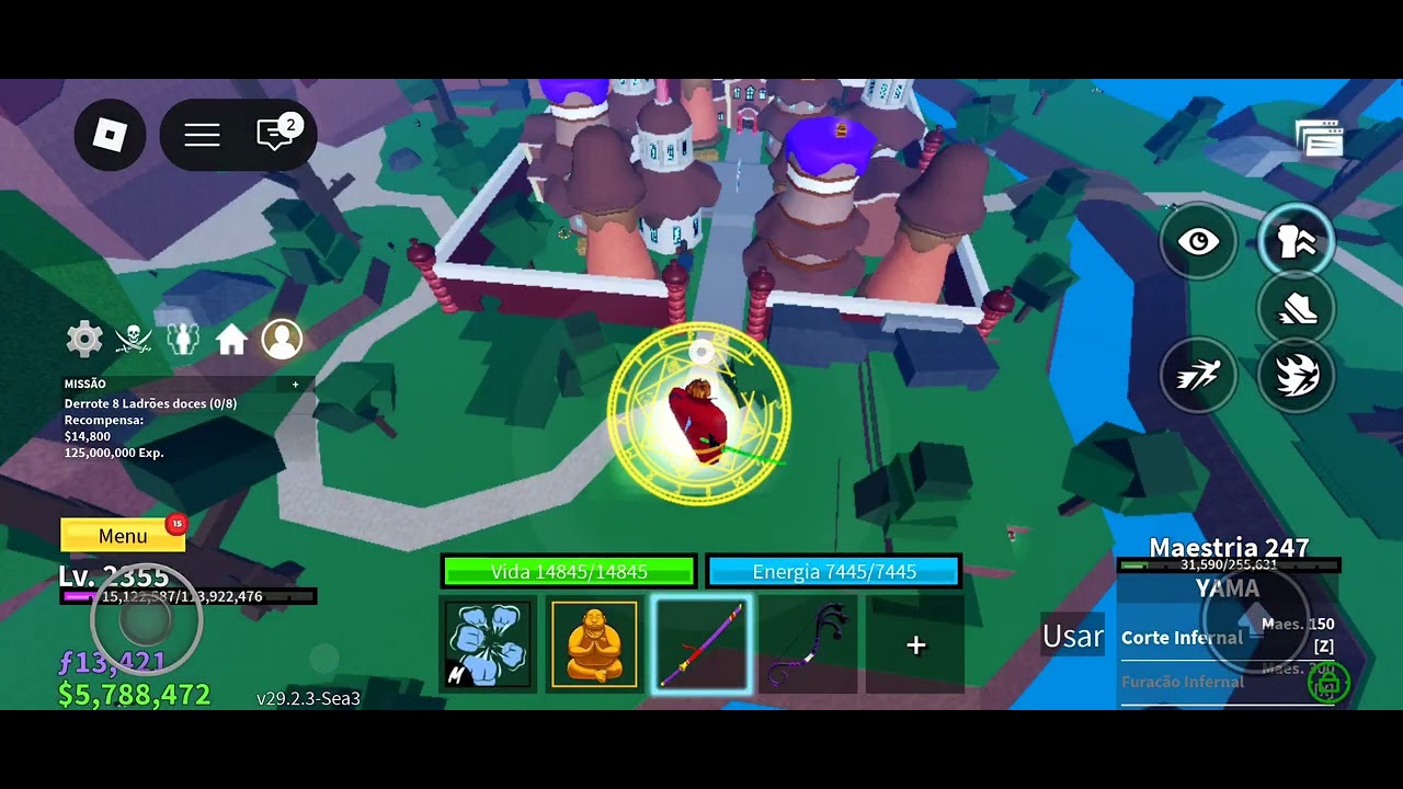 Jogando blox fruits (teve uma hora que eu falei que ha botar no 2x mas n deu ent desculpa)