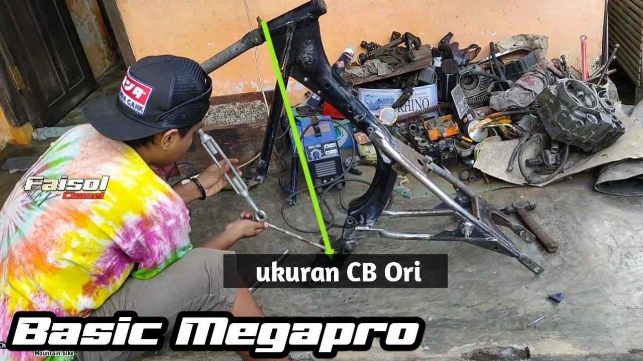 Cara nyegrek Rangka Megapro/GL menjadi Rangka CB, tonton sampai selesai biar faham lur.