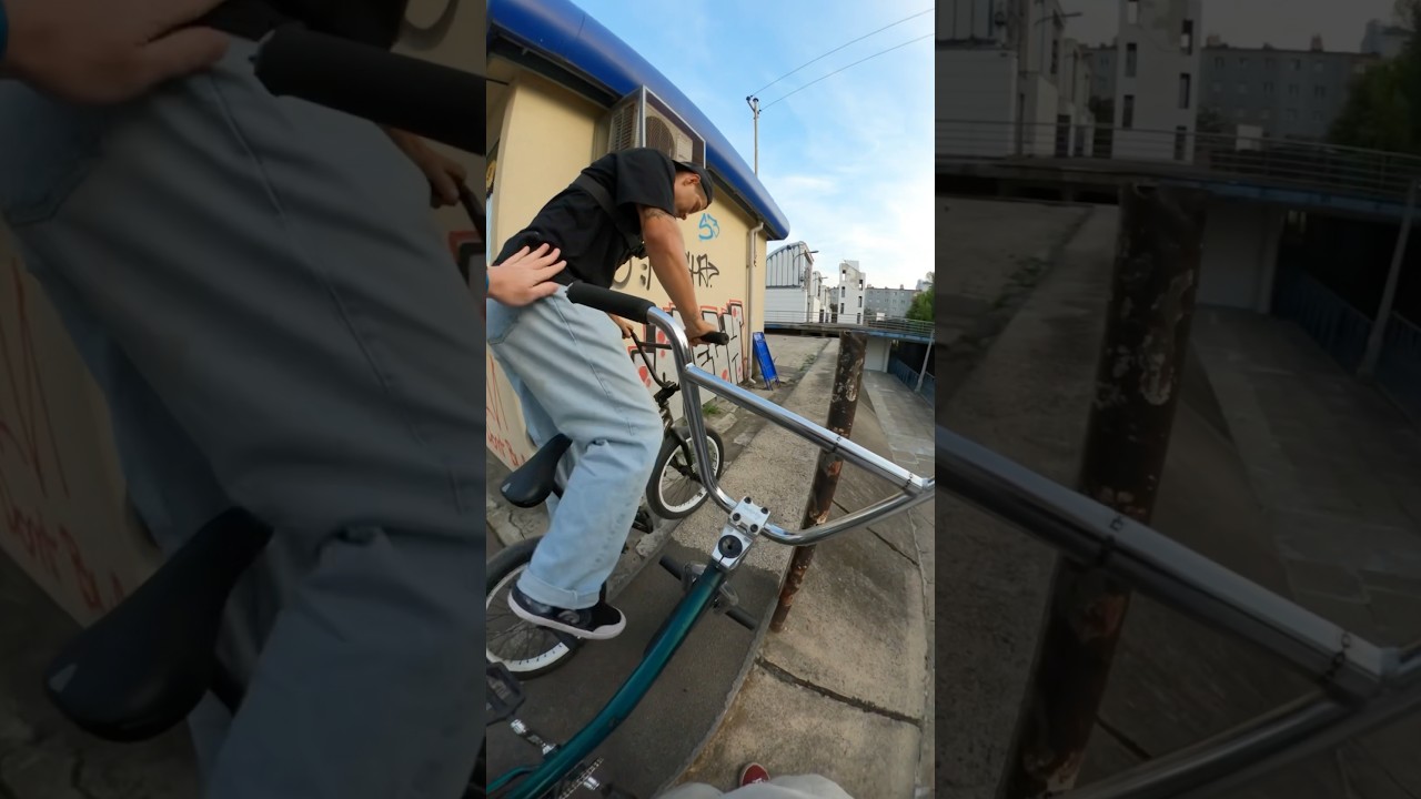 Tym razem udało się zjechać 💪 #bike #bmx #bmxtricks #fun #tricks #gopro #pov #shorts #viral #street