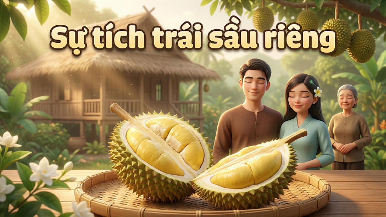 Hoạt Hình 3D | Sự Tích Trái Sầu Riêng | Cổ Tích Việt Nam Cho Bé