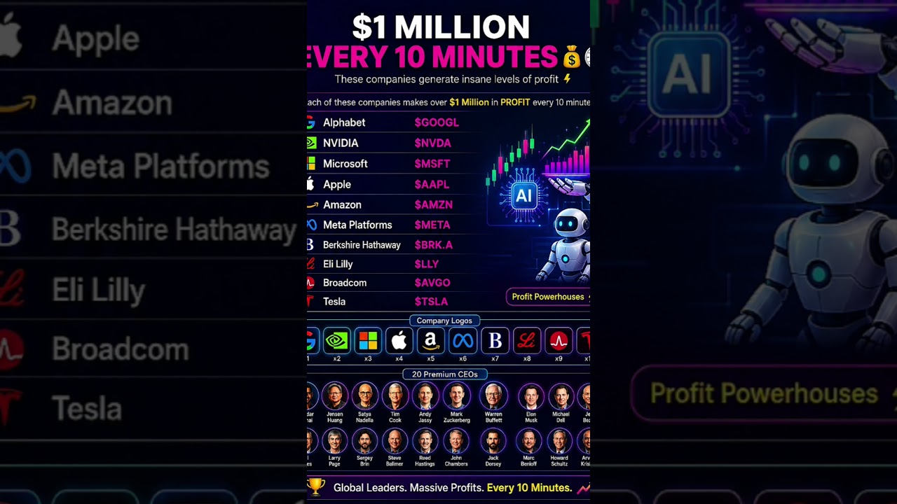 $1 Million Every 10 Minutes 🚀 | Top Profit-Generating Companies in the World