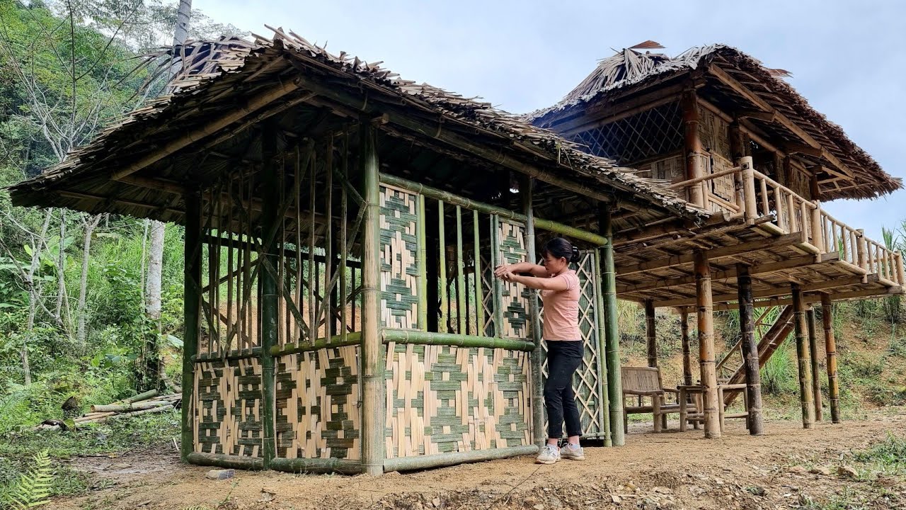 FULL VIDEO: 45 Days How to Design a Bamboo Kitchen, Harvest Vegetables, Goes to the market to sell
