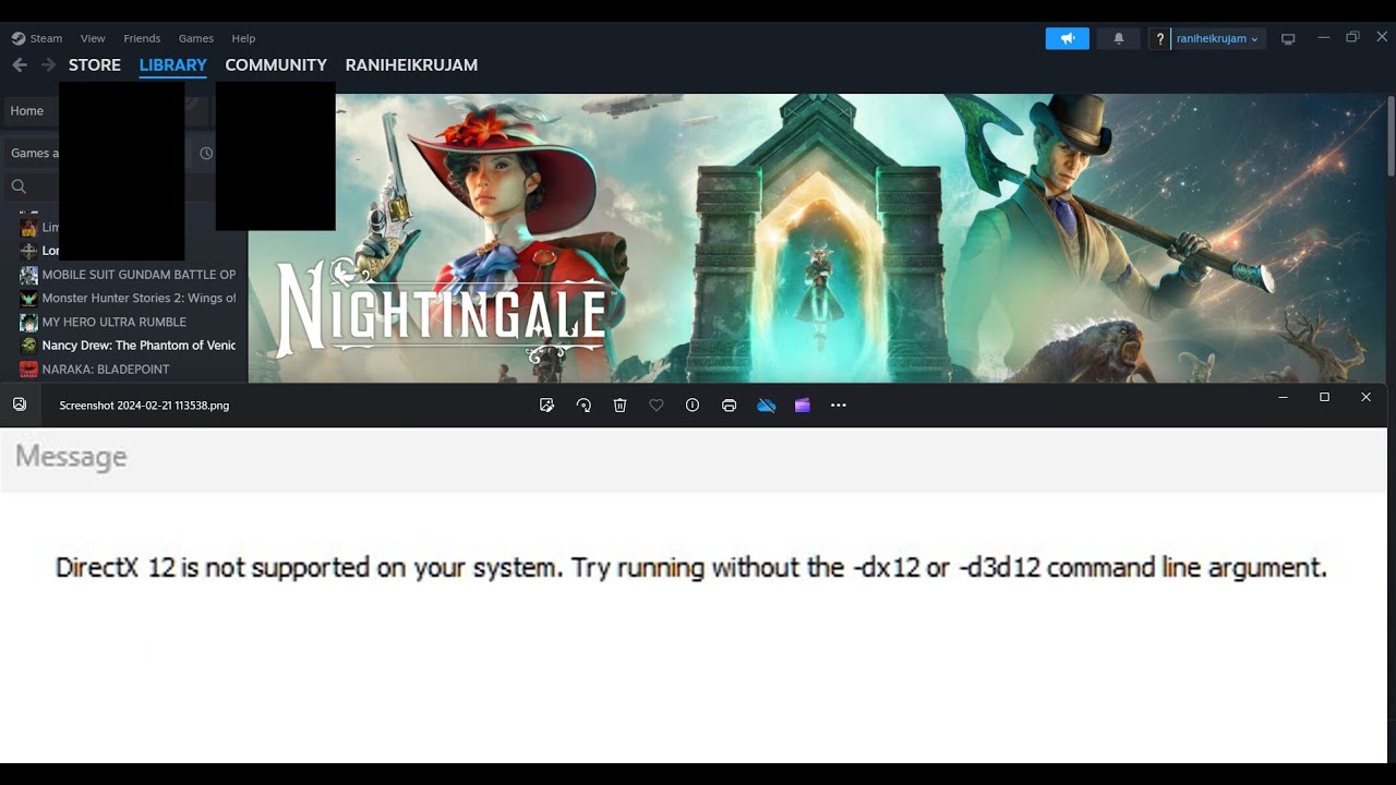 Fix Nightingale Error DirectX 12 Is Not Supported On Your System On PC