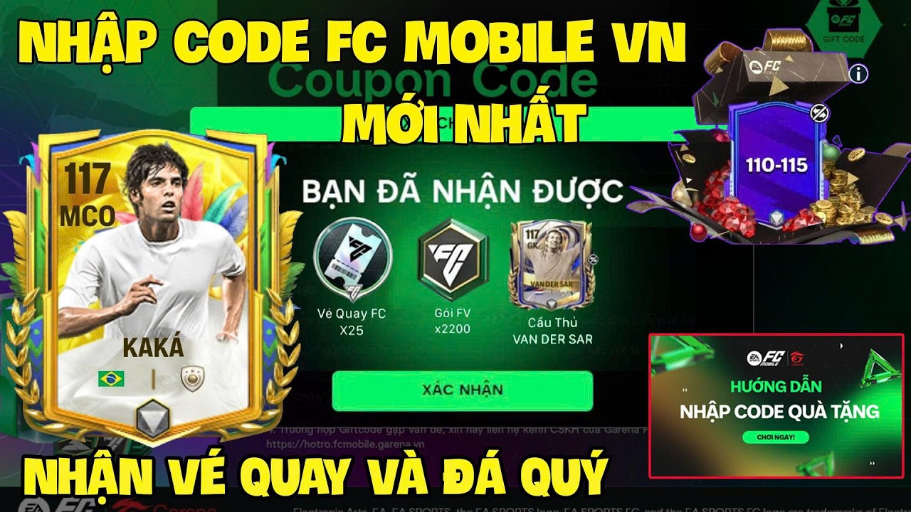 Tổng Hợp 7 Code Fc Mobile VN Mới Nhất 27/03 Nhận Qu&agrave; Gem, V&eacute; Quay V&agrave; Pack Cầu Thủ
