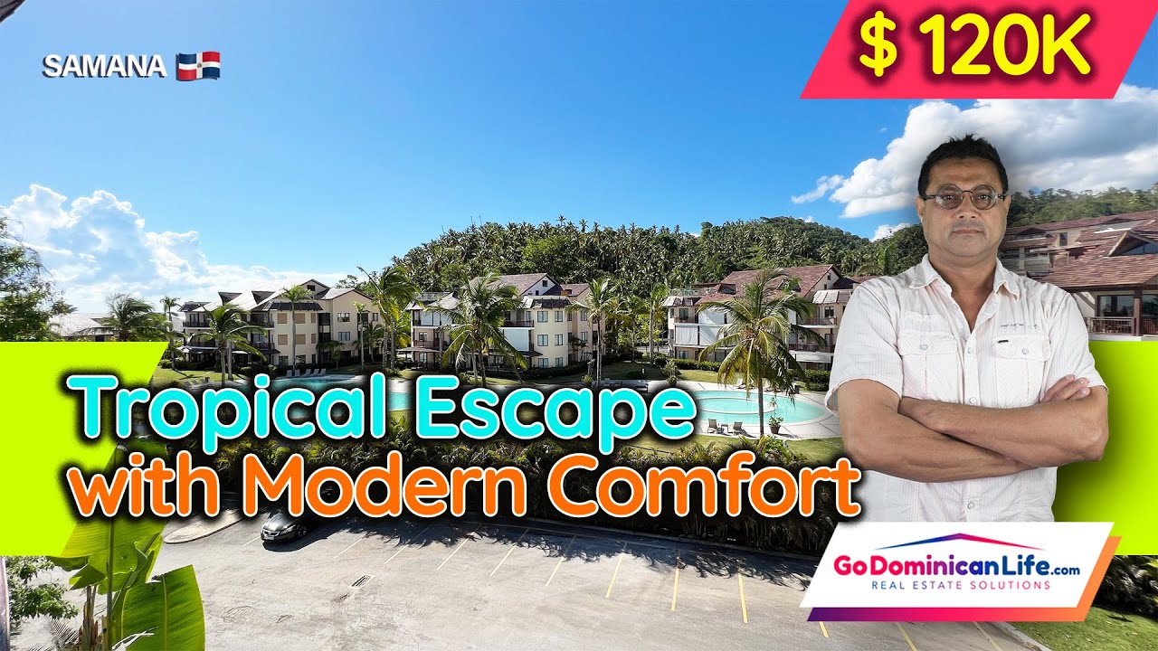 MODERN POOL-VIEW CONDO IN SAMANÁ [1 Bed, Resort Amenities, Mountain Views] | Real Estate Solutions