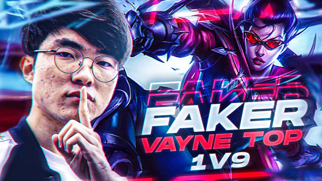 FAKER going CRAZY with VAYNE TOP??? *INSANE 1v2 PLAY!*