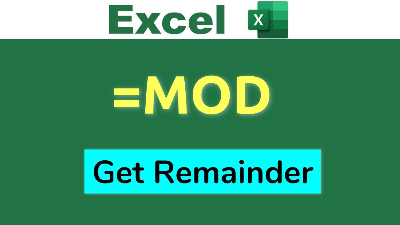 MOD Function in Excel Explained with Example