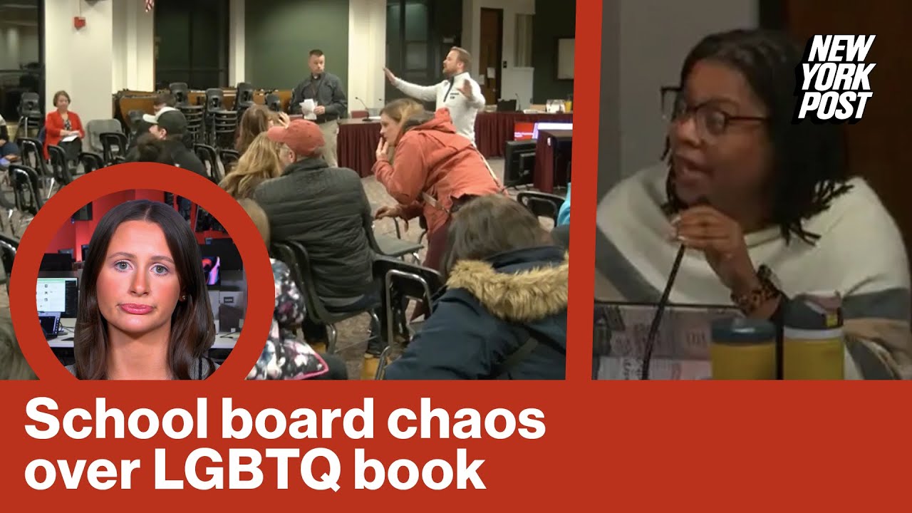 NY school board meeting descends into chaos over ‘LGBTQIA+’ book as big group of parents takes over
