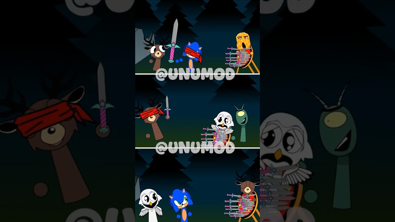 Incredibox Sprunki Sinner Edition: DEER vs SONIC vs OWL CHOP CHOP CHOP meme| 99 Nights in the Forest