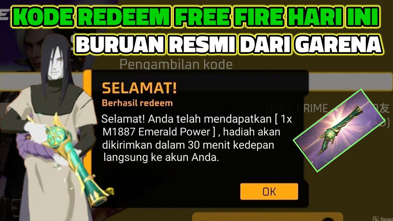 KODE REDEEM FREE FIRE TERBARU 17 MARET 2026 HARI INI 