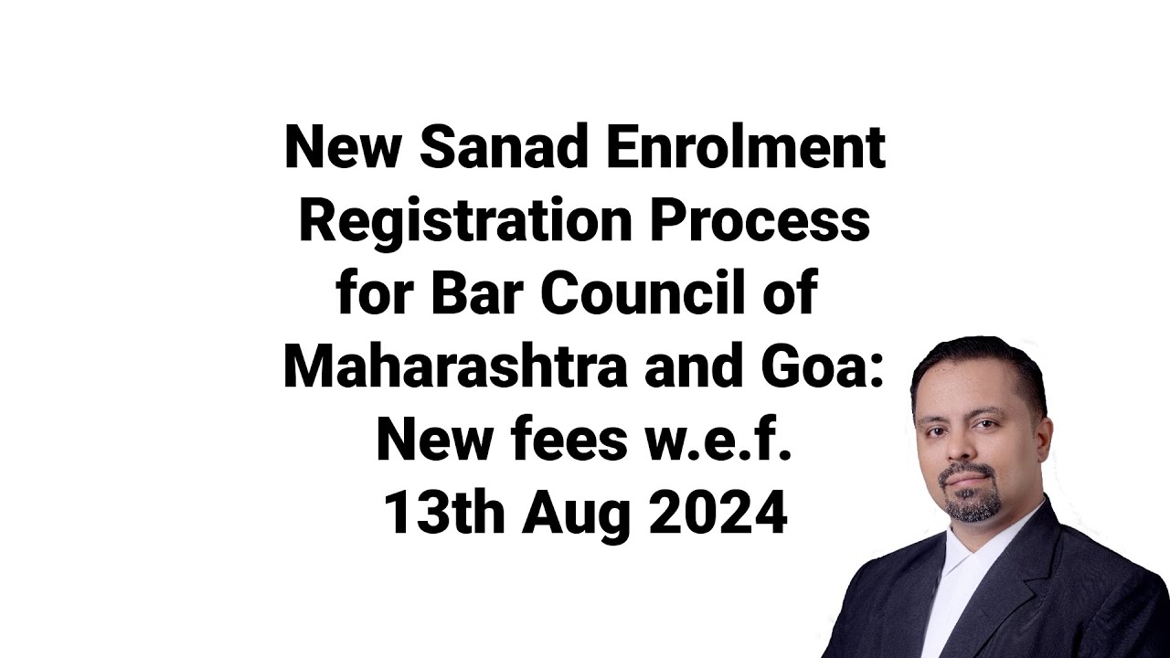 Watch this video before 2024 Sanad Enrolment Registration: Bar Council of Maharashtra and Goa (BCMG)