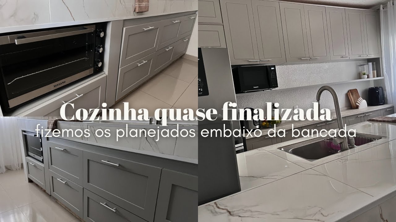 Fizemos os planejados embaixo da bancada ✨