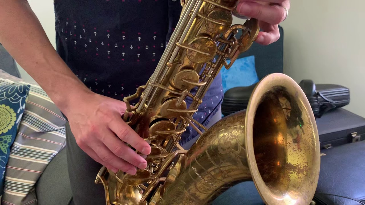 Buescher 400 Top Hat and Cane Tenor Saxophone Demo, DC Sax