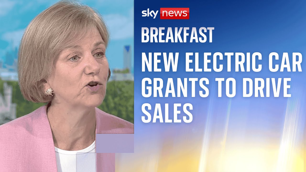 Govt announces new electric car grants of up to &pound;3,750