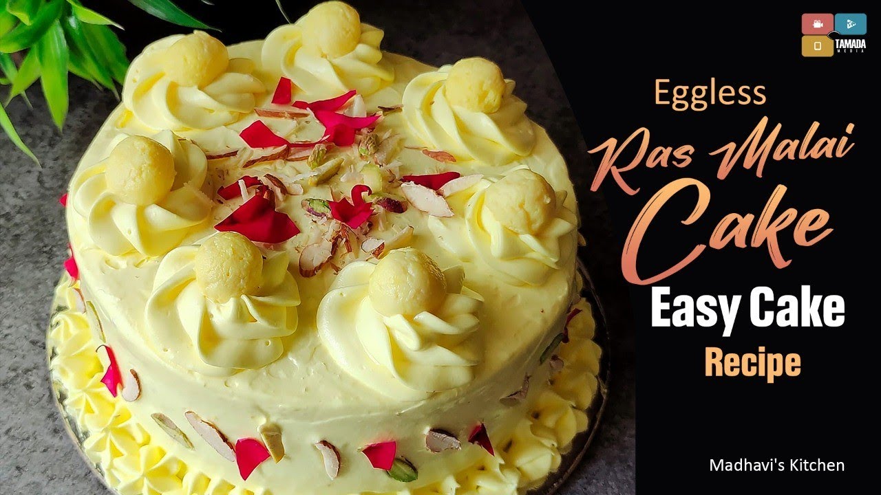 Eggless Ras Malai Cake | Bakery Style Cake Recipe | No Oven, Premix, Cake gel | Easy Eggless Cake