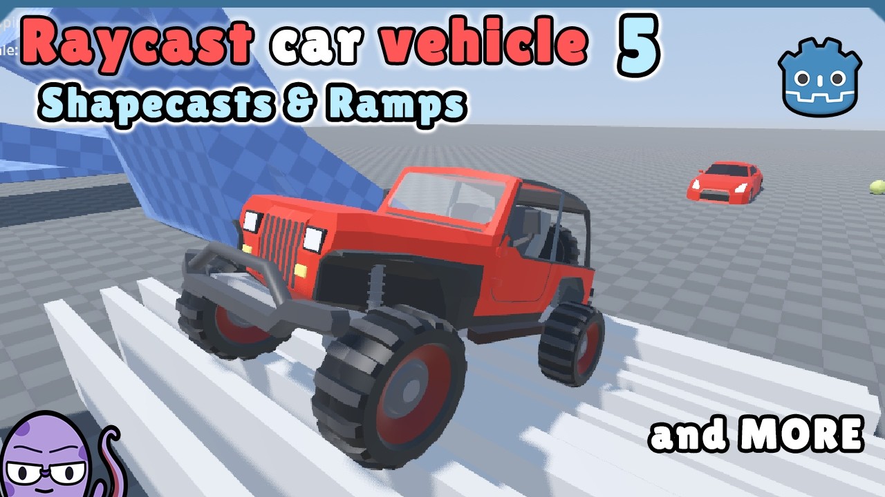 Custom Raycast Vehicle Physics in Godot #5 | Shapecasts and Ramps