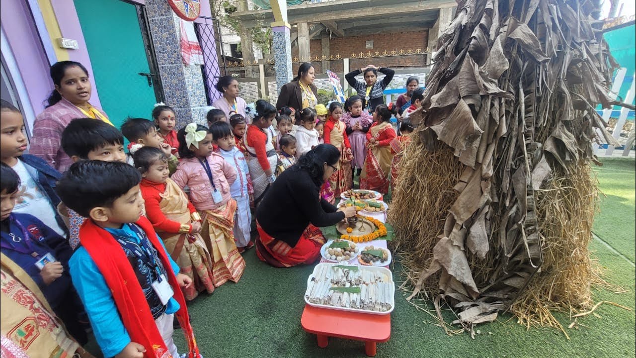 Pre Magh bihu celebration at Kidzee Amingaon on 12th January, 2026.