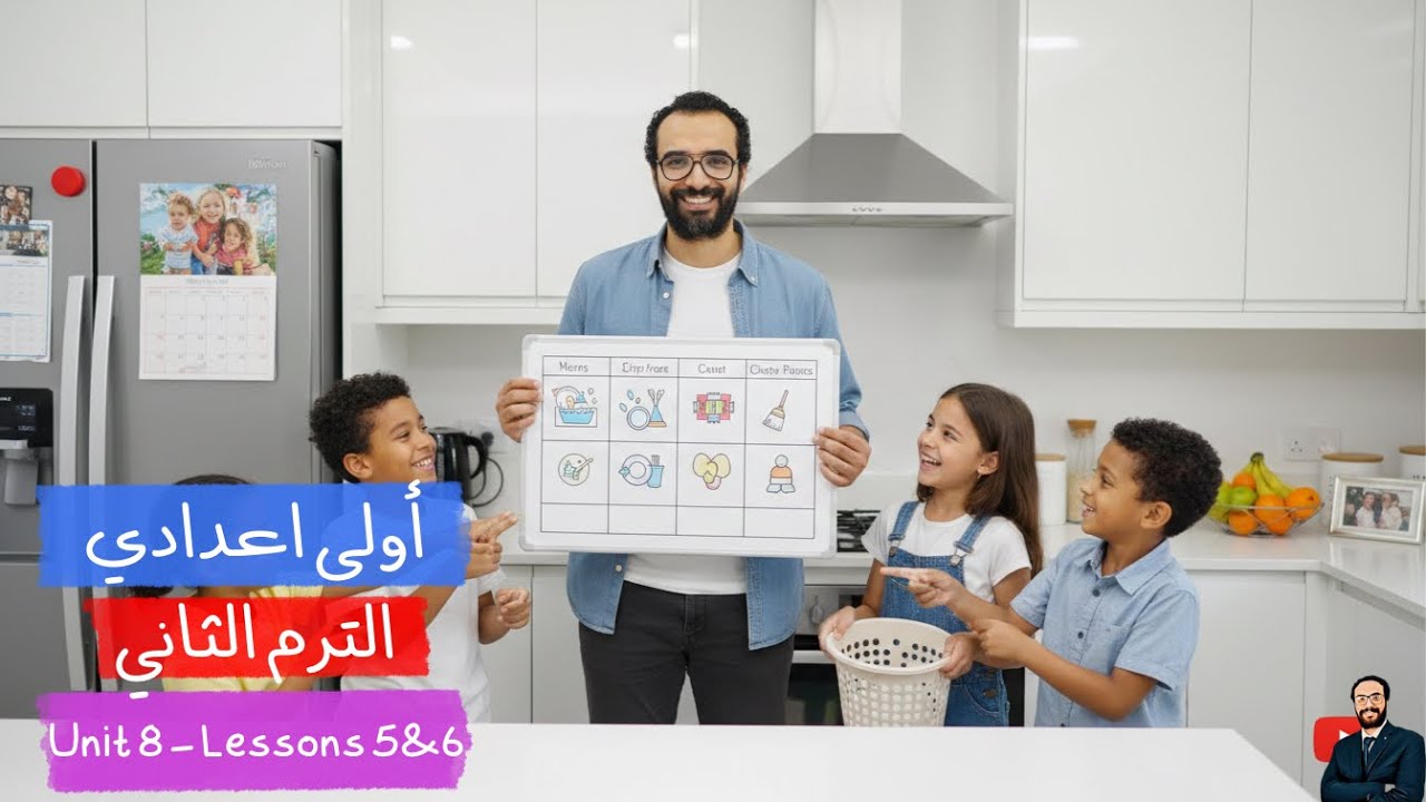 الصف الاول الاعدادي | انجليزي الترم الثاتي | مستر انجليزي | الوحدة الثامنة الدرس 5 & 6 | أبسط شرح