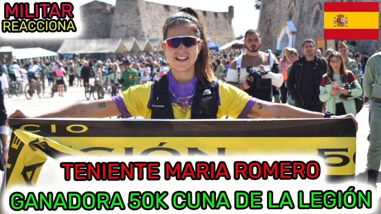 TENIENTE MARIA ROMERO DEL REGIMIENTO N°7 GANADORA DE LOS 50K DE LA CUNA DE LA LEGION.