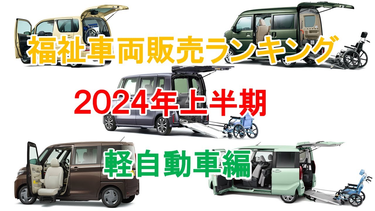 福祉車両軽自動車総合販売ランキング　【2024年上半期版】