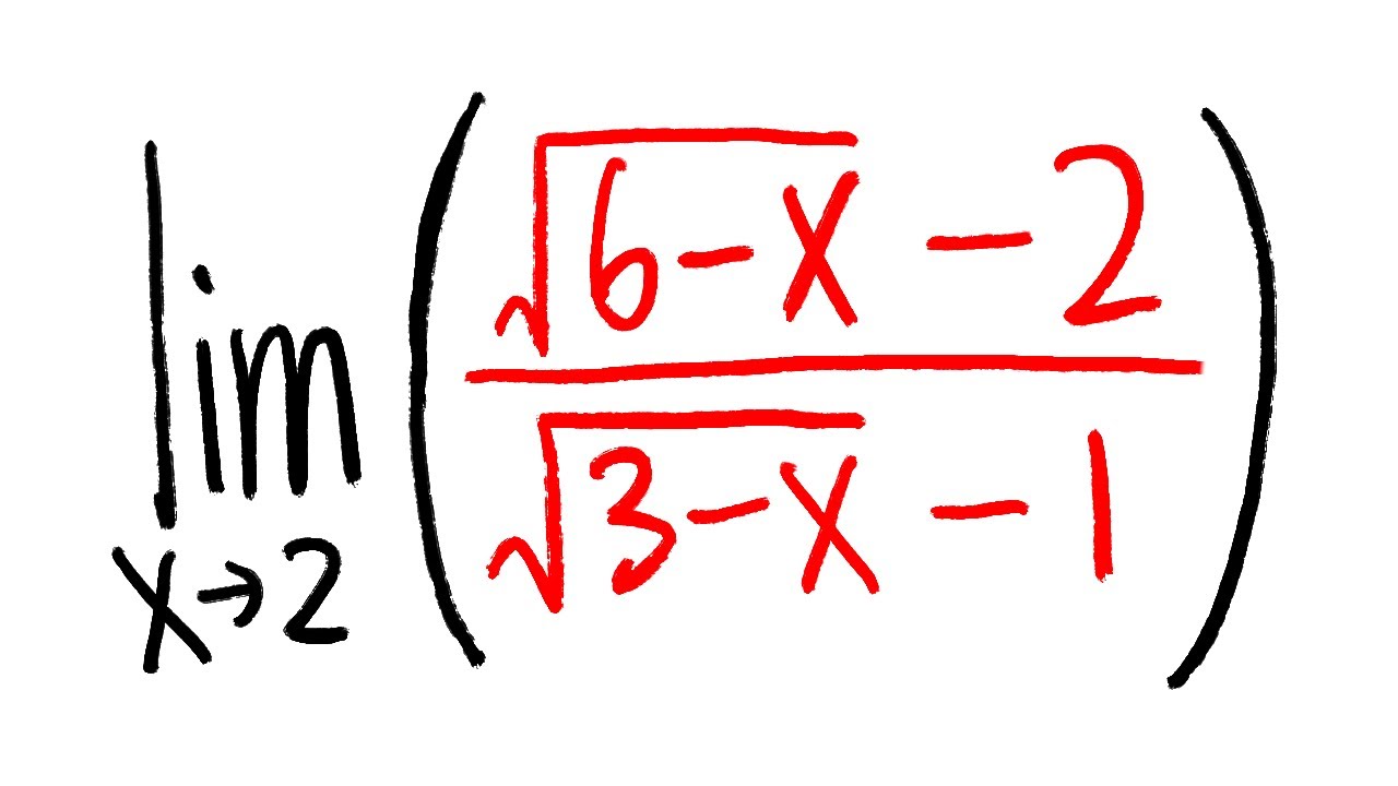 use the conjugate twice to evaluate a limit, calculus 1 tutorial