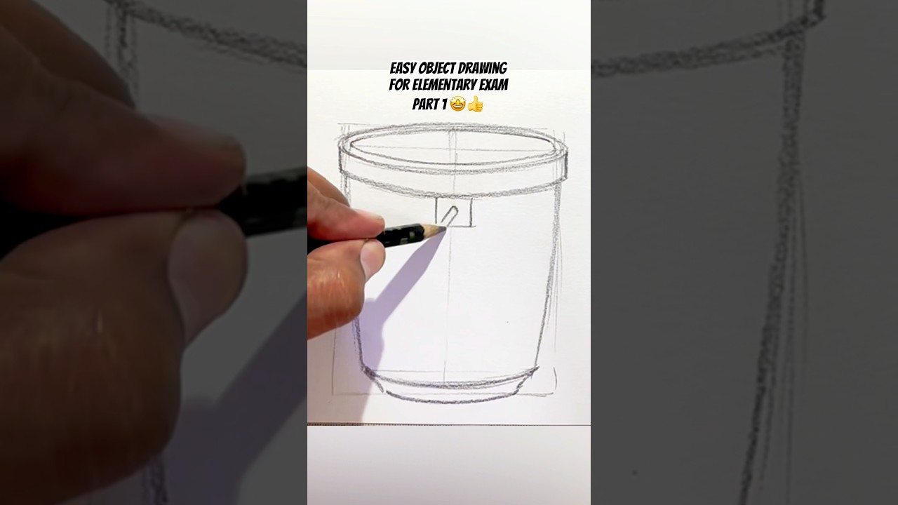 Object Drawing | Elementary Exam | Drawing | Sketch | Trending | Viral | bucket | pencil | Idea