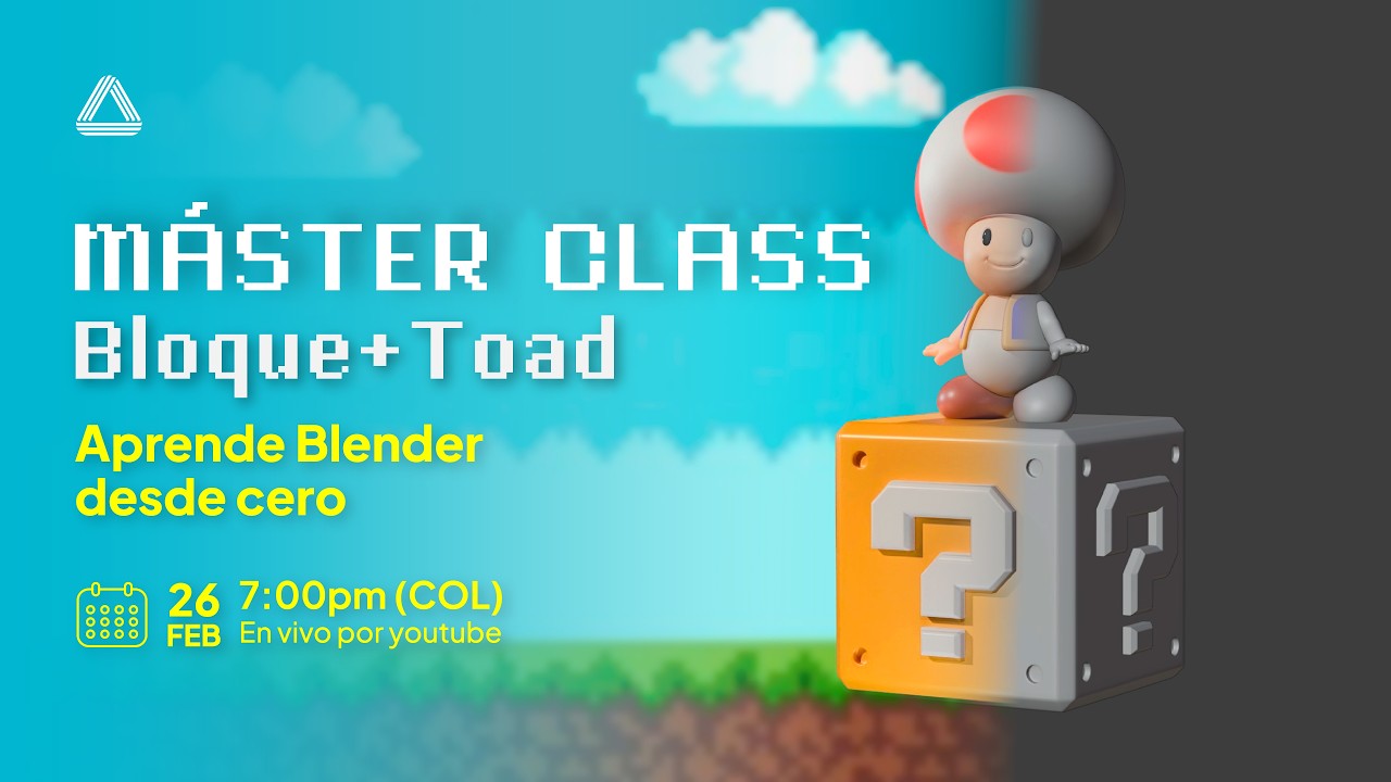 Crea estos personajes de Super Mario en Blender (En Vivo)