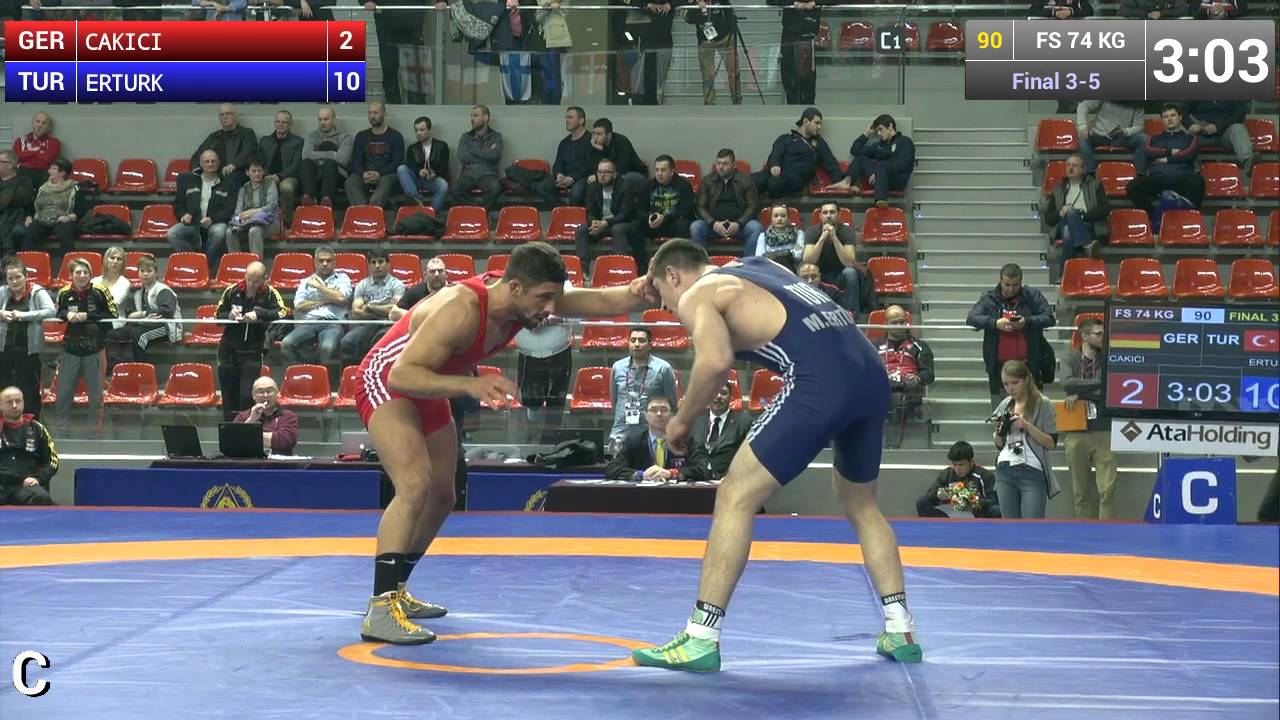 BRONZE FS - 74 kg: Murat ERTURK (TUR) df. Kubilay CAKICI (GER) by TF, 12-2