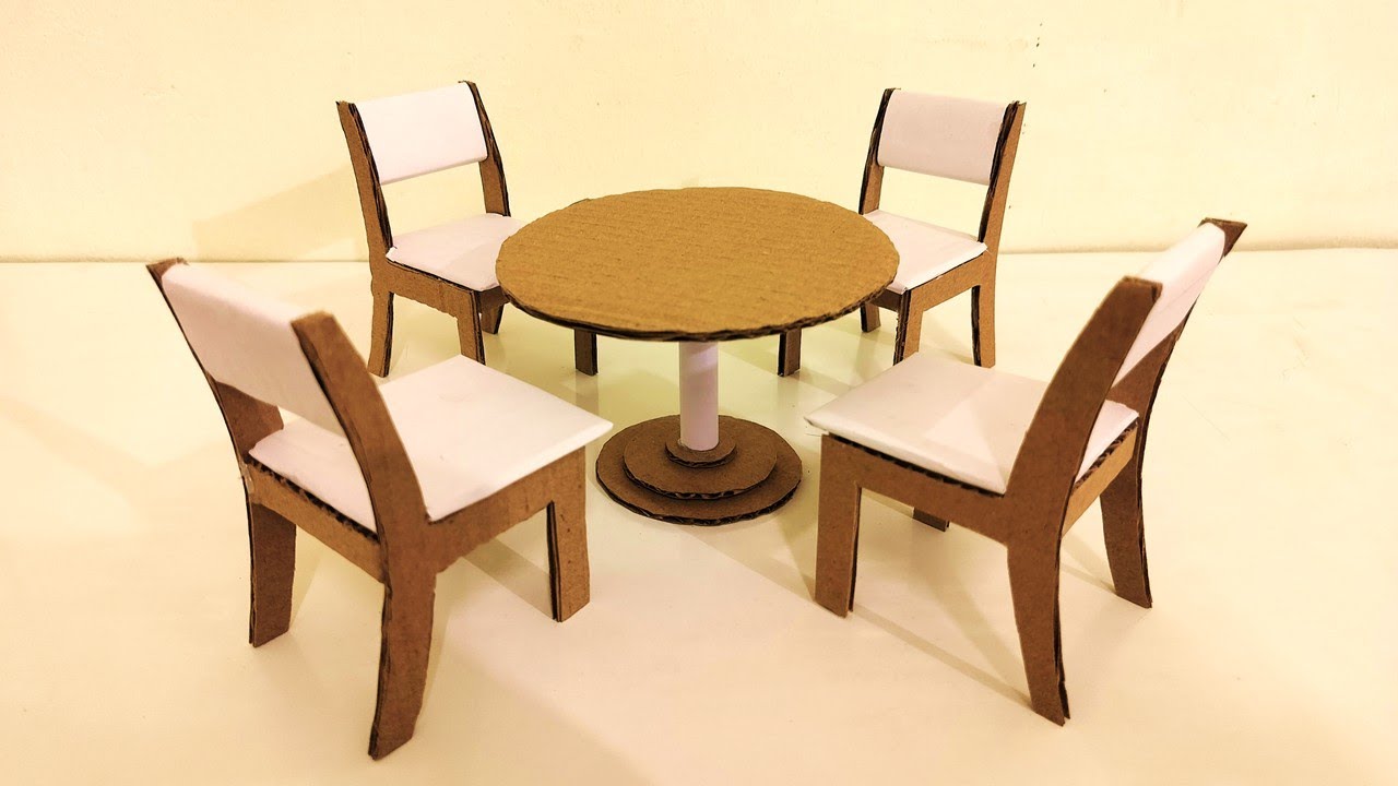 How to Make Dinning Chair and Table with Cardboard | How to Make Small Chair and Table | DIY