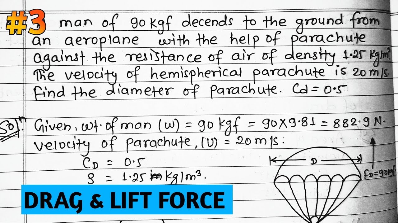 Drag force and Lift force #3 | fluid mechanics problem | Dipesh Bhatt  