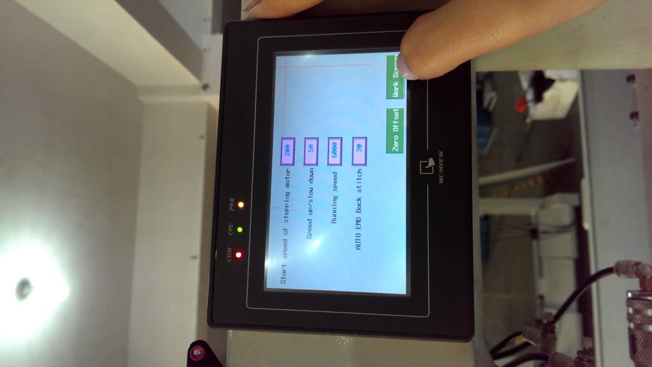 Auto backtack function setting for WOKA JK-785D Computerized hand stitch machine