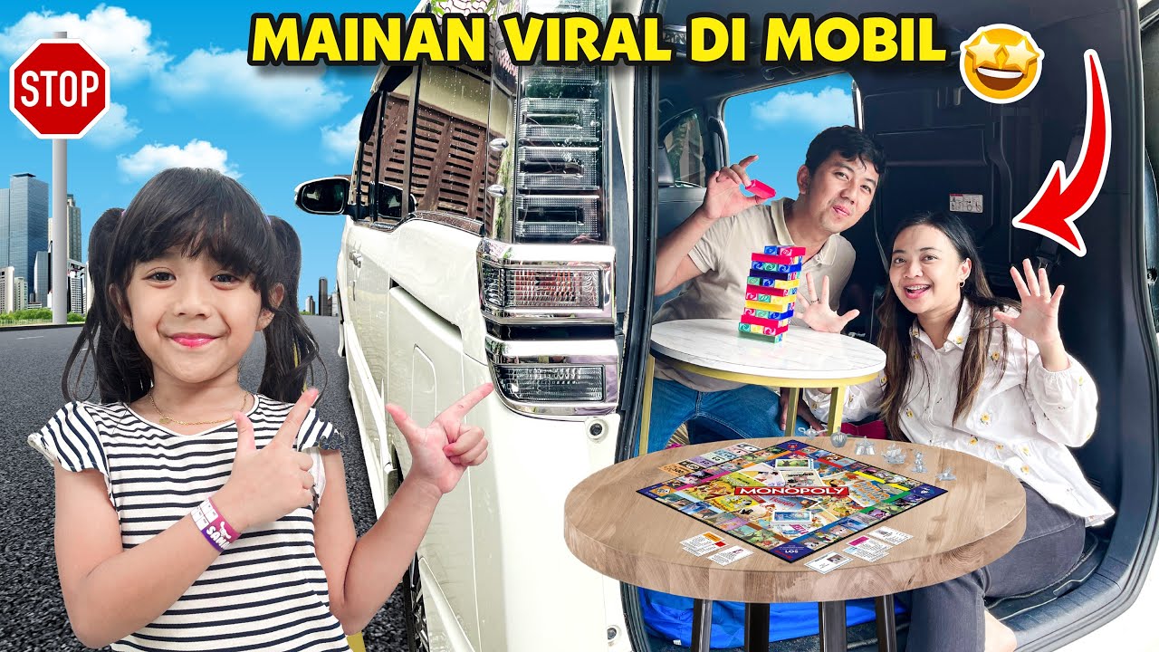 KITA MAIN GAME VIRAL DI DALAM MOBIL !! JALAN JALAN KELILING KOTA 😍