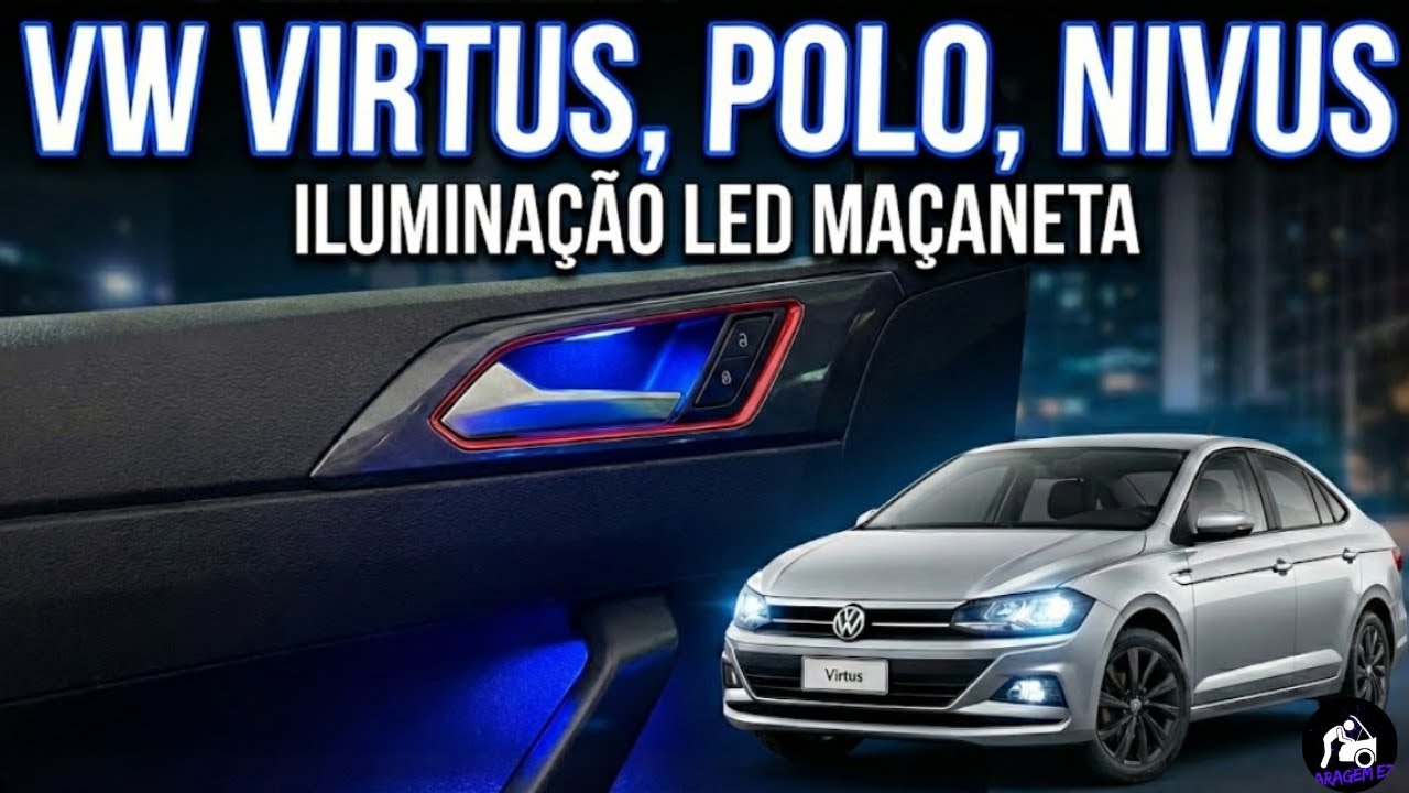 Como Instalar Luz Ambiente LED Original VW na Porta  Virtus, Nivus e Polo