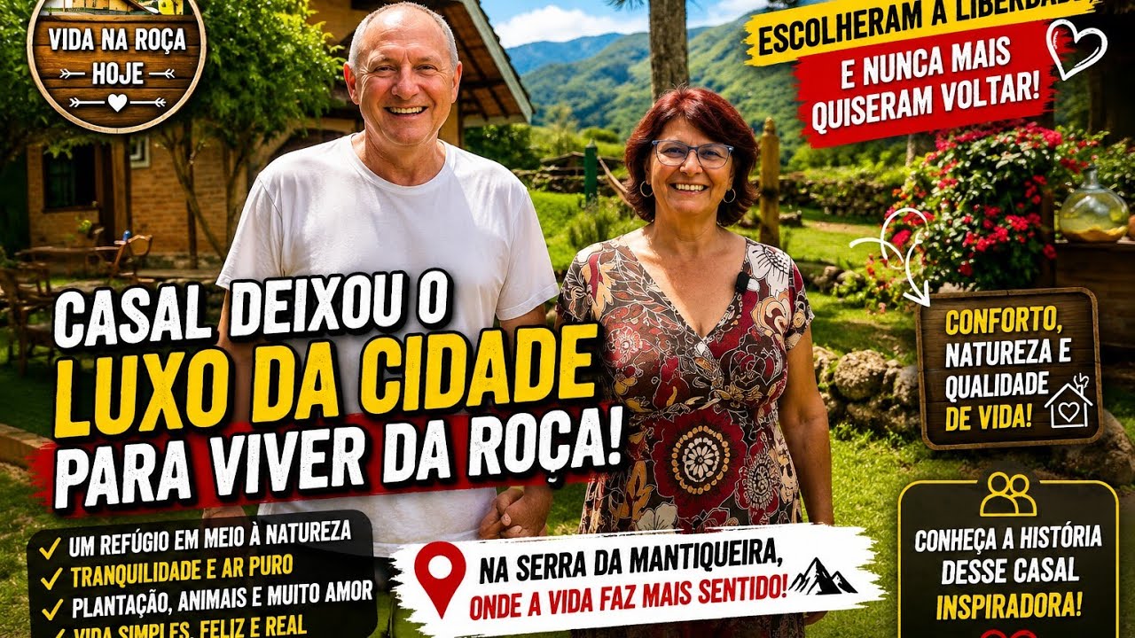 Casal deixou o luxo da cidade para morar e viver da roça! #vidanaroça #sitio #animais #roça #campo