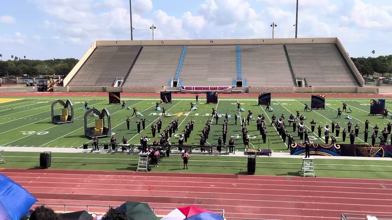 La Joya HS Marching Band performing at Area UIL Competition on 11/2/24 in McAllen
