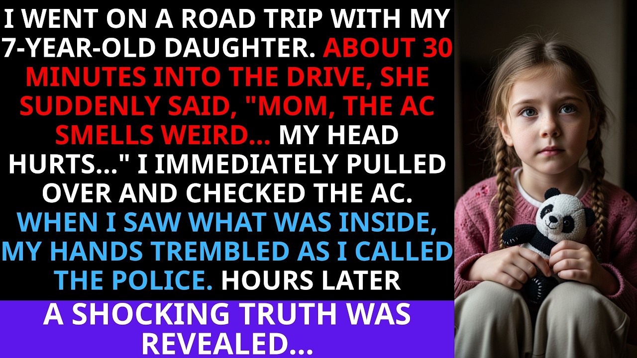During a road trip with my daughter, she said the ac smelled strange...
