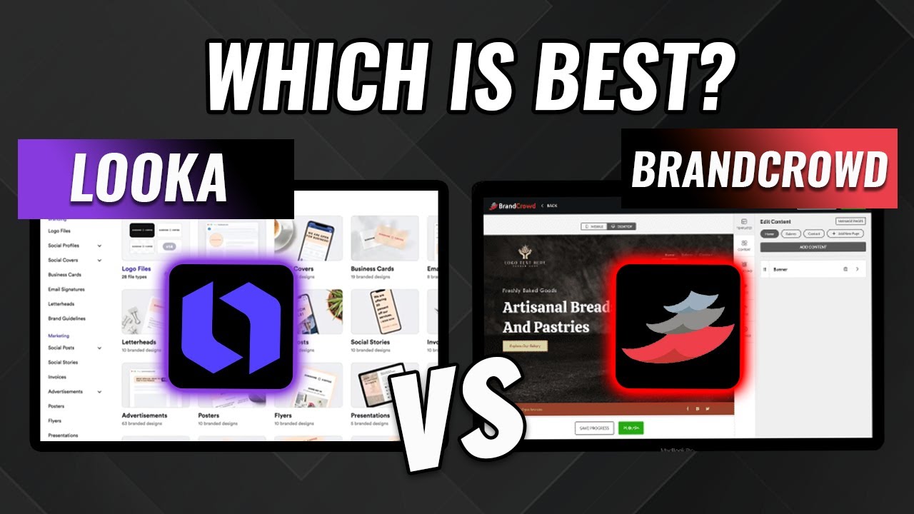 Looka vs Brandcrowd 2025: Which Is The Best Logo Maker?