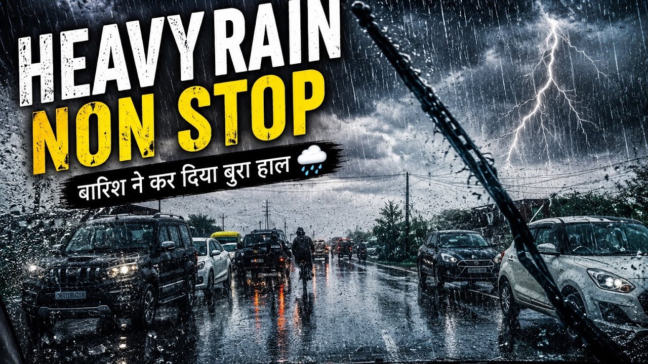 Heavy Rain ⛈️| Red Alert 🚨| Valsad | Travel with Vinay Tandel | #shorts #viralvideo #gujrat 