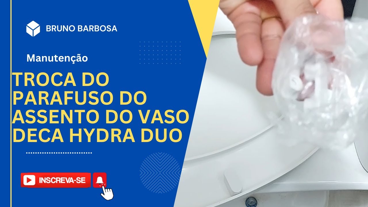 Instalando parafuso de fixa&ccedil;&atilde;o do vaso Deca modelo Hydra DUO