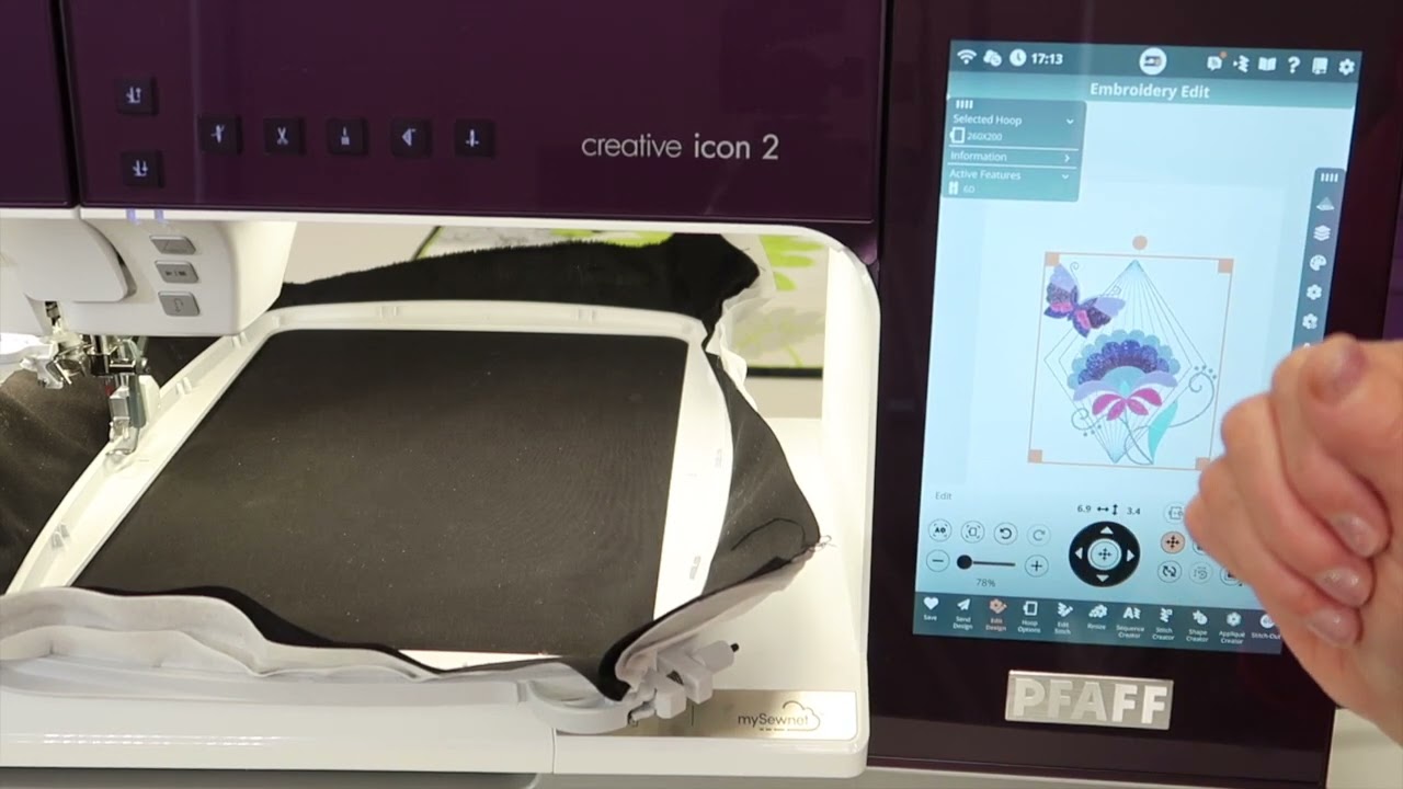 PFAFF creative icon 2 Как изменить размер, переместить, повернуть и зеркально отобразить дизайн в...