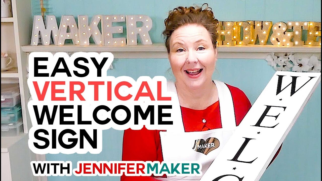 Вертикальная приветственная табличка на Cricut: секрет выравнивания вертикальных букв!