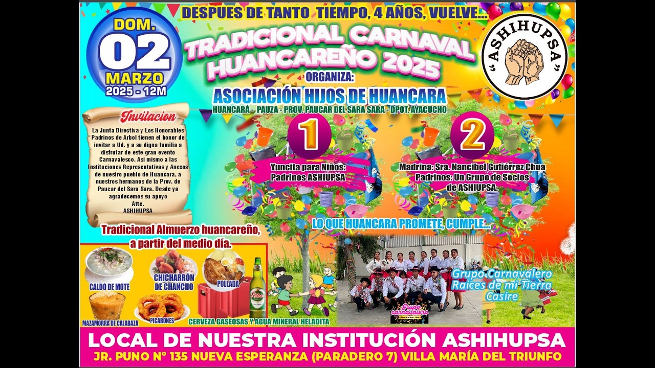Carnaval Huancareño 2025, 2 de marzo.